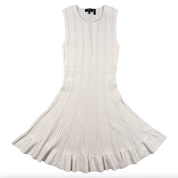 Theory Linear-Knit Wool-Blend A-Line Dress - Picture 4 of 4